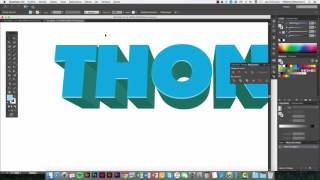 Adobe Illustrator efecto 3D texto [upl. by Hael]