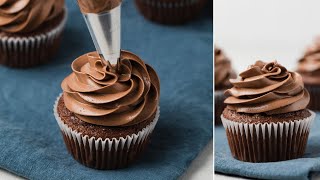 Perfect Chocolate Swiss Meringue Buttercream [upl. by Naujik400]