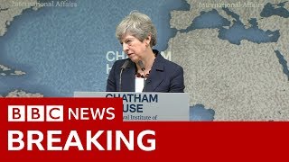 Theresa Mays last big speech as PM  BBC News [upl. by Hgieloj]