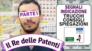 SEGNALI DI INDICAZIONE Pt 1  IL RE DELLE PATENTI  PATENTE B  ESAME DI TEORIA [upl. by Dorine]