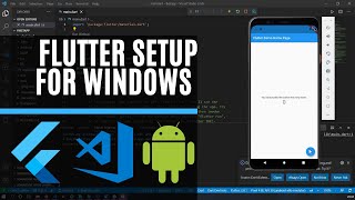 Setup Flutter Visual Studio Code and Android Emulator on Windows  2021 [upl. by Oeak]