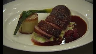 Gordon Ramsay Hells Kitchen Crispy Skin Duck Breast Recipe [upl. by Apostles]