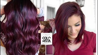 DIY BURGUNDY HAIR  L’Oréal Colorista Maroon [upl. by Azitram]