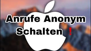 Rufnummer Anonym stellen Tutorial  AppleIPhone ❗️🍎 [upl. by Norrab327]