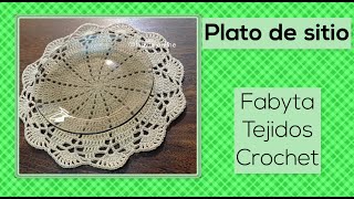 Plato de sitio en crochet ganchillo individuales para tu mesa [upl. by Siloa]