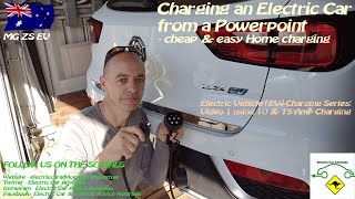 How to Easily Charge an Electric Car at Home Cheaply EV Charging 101 Video 1– using a Power Point [upl. by Louisette]