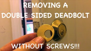 Removing a double keyed deadbolt without screws [upl. by Buskus]