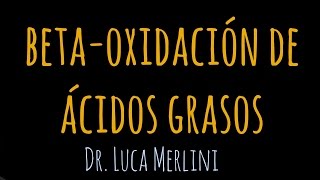 Beta Oxidación de Ácidos Grasos [upl. by Ricker]