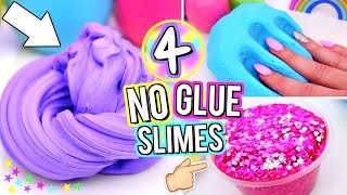 4 Easy DIY Slimes WITHOUT GLUE How To Make The BEST SLIME WITH NO GLUE [upl. by Daryle]