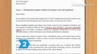 How to Give Written Warnings at Work [upl. by Ydniw386]