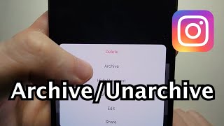 Instagram How to Archive or Unarchive Photos  Posts [upl. by Cumine]