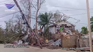 Bagyong Odette sa Roxas Palawan [upl. by Bohs]