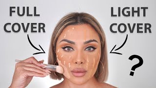 DIFFERENCE BETWEEN LIGHT AND FULL COVERAGE FOUNDATION  NINA UBHI [upl. by Ahslek]