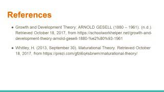 Maturational Theory Arnold Gesell [upl. by Yoko866]