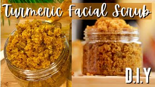 Homemade TURMERIC Face Scrub  Lighten Dark Spots amp Get Glowing Skin [upl. by Elva213]