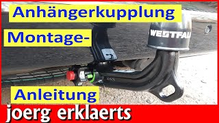 Anhängerkupplung Montage Anleitung mit Elektrosatz Tutorial AHK nachrüsten Mercedes Vito W447 No 324 [upl. by Valley986]