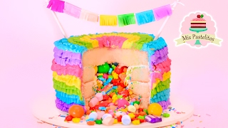 PASTEL PIÑATA CON CRAFTINGEEK  MIS PASTELITOS [upl. by Annawal]