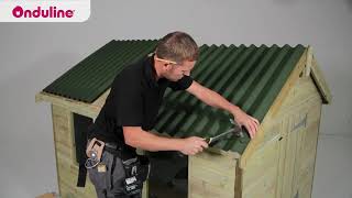 How to install ONDULINE CLASSIC corrugated roof sheets [upl. by Gareri631]