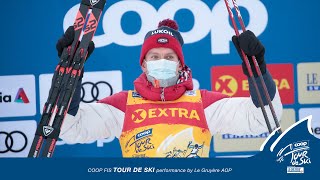 Alexander Bolshunov  quotIt was a tough racequot  Mens 15 km F  Toblach  FIS Cross Country [upl. by Nwahsan894]