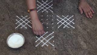 Simple And Easy Rangoli Daily RangoliChukki Rangoli with 12 dots [upl. by Dennet]