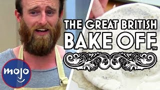 Top 10 Great British Bake Off Disasters [upl. by Anahsor884]