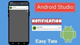 How to create Notification in Android  Android Studio  Beginners Tutorial [upl. by Ahsieym]