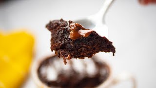 1 Minute Perfect Chocolate Mug Cake in Microwave [upl. by Schulein]