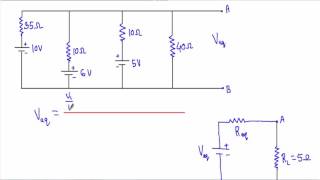 Millman Theorem  Example 1 with simulation [upl. by Warthman]