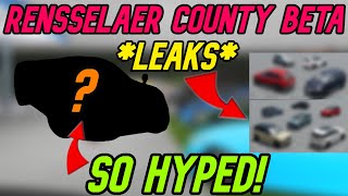 LEAKS  NEW CARS  Rensselaer County  Roblox [upl. by Itsirhc]