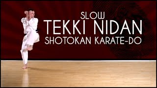 Tekki Nidan SLOW  Shotokan Karate kata JKA [upl. by Eevets]