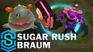 Sugar Rush Braum Skin Spotlight  League of Legends [upl. by Aicinat]