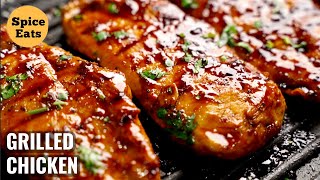 GRILLED CHICKEN WITH GARLIC AND LEMON  GRILLED CHICKEN RECIPE [upl. by Tamis]