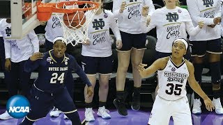 Notre Dame wins 2018 national title on Arike Ogunbowales lastsecond shot [upl. by Kcirej]