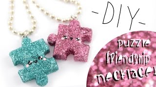 Puzzle Friendship Necklaces DIY  Kawaii Friday [upl. by Caiaphas585]