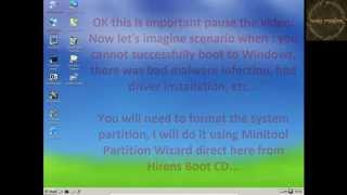 How to BackUp amp Restore system partition in Hirens Boot CD [upl. by Romaine]