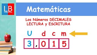 Los Números DECIMALES LECTURA y ESCRITURA ✔👩‍🏫 PRIMARIA [upl. by Benoit]