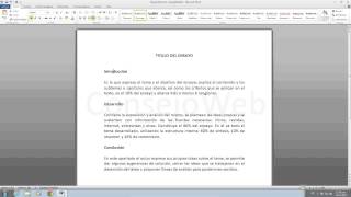 Como hacer un ensayo en word 2010 [upl. by Ok]