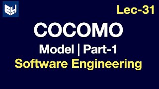 COCOMO model  part 13  Software Engineering [upl. by Yvaht]