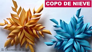 Adorno de Navidad Copo de Nieve de Papel How to Make Paper Snowflakes [upl. by Esekram473]