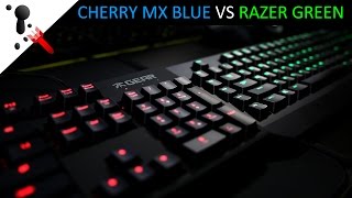 Cherry MX Blue VS Razer Green 110 wpm Fast Typing Sound Test [upl. by Garibald]