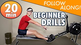 Rowing Machine The PERFECT Beginners Technique Cardio Workout [upl. by Amando]