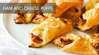 Ham Cheese Puffs Puff Pastry [upl. by Attenat]