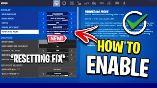 How To Enable Performance Mode In Fortnite Chapter 4 Settings Resetting Fix [upl. by Repooc]