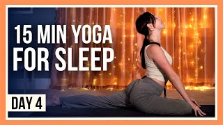 15 min Yoga for Sleep – Day 4 EVENING YOGA FLOW [upl. by Faden31]