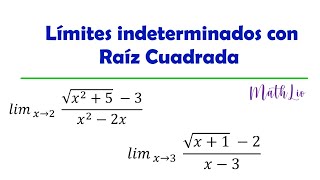 Límites indeterminados con raíz cuadrada [upl. by Decato]