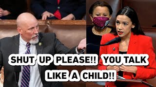 Watch AOC LEFT STAMMERING After Chip Roy BRUTALLY DESTROYS Her Speech on House Floor [upl. by Ardnohsed]