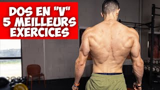 DOS EN V  5 MEILLEURS EXERCICES HALTÈRES [upl. by Oicirbaf]