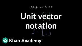 Unit vector notation  Vectors and spaces  Linear Algebra  Khan Academy [upl. by Aldos]