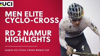 Round 2  Men Elite Highlights  202021 UCI Cyclocross World Cup  Namur [upl. by Lyrred]