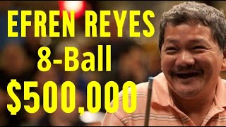 EFREN REYES vs Rodney Morris 500000 8BALL [upl. by Einnor]